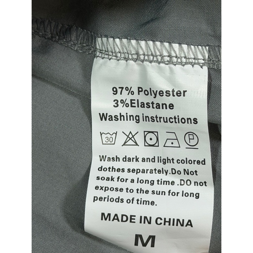 Unbranded Mens Athletic Shorts Medium Gray Polyester Blend Zipper Pockets - Picture 8 of 10